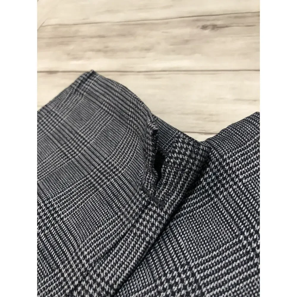Blue Fire Co Pants Mens 27x30 Plaid Business Chino Gray Career Stretch N69